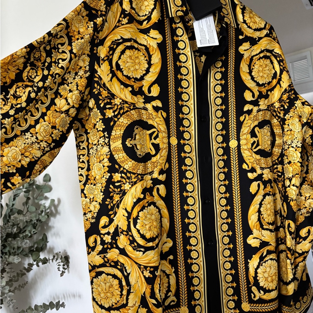 Versace Black Silk Informal Shirt - Picture 3 of 5